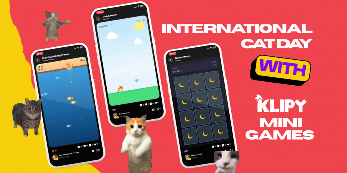 Celebrate International Cat Day with KLIPY Mini Games