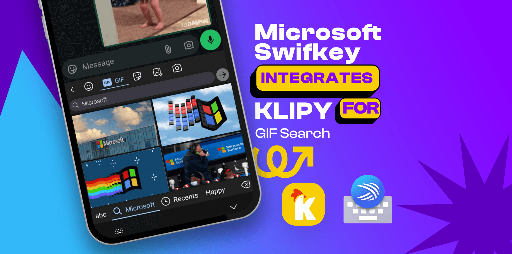 Microsoft SwiftKey Integrates KLIPY for GIF Search